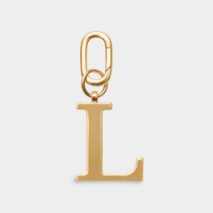 Women's L - Gold Metal Letter Keyring