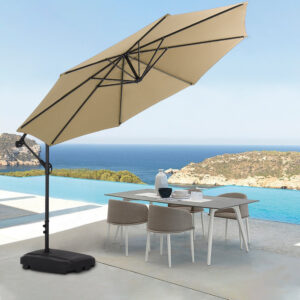 Khaki 3M Outdoor Cantilever Parasol Umbrella