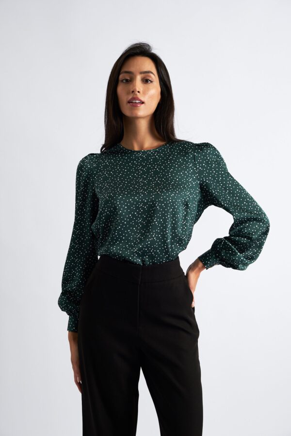 Lima Speckle Blouse Green