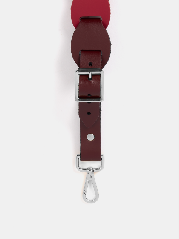 The Link Strap - Oxblood Tri-Colour & Nickel Hardware - Image 3