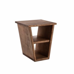 Lambton Angular Bedside Table - Medium Oak - Funky Chunky Furniture