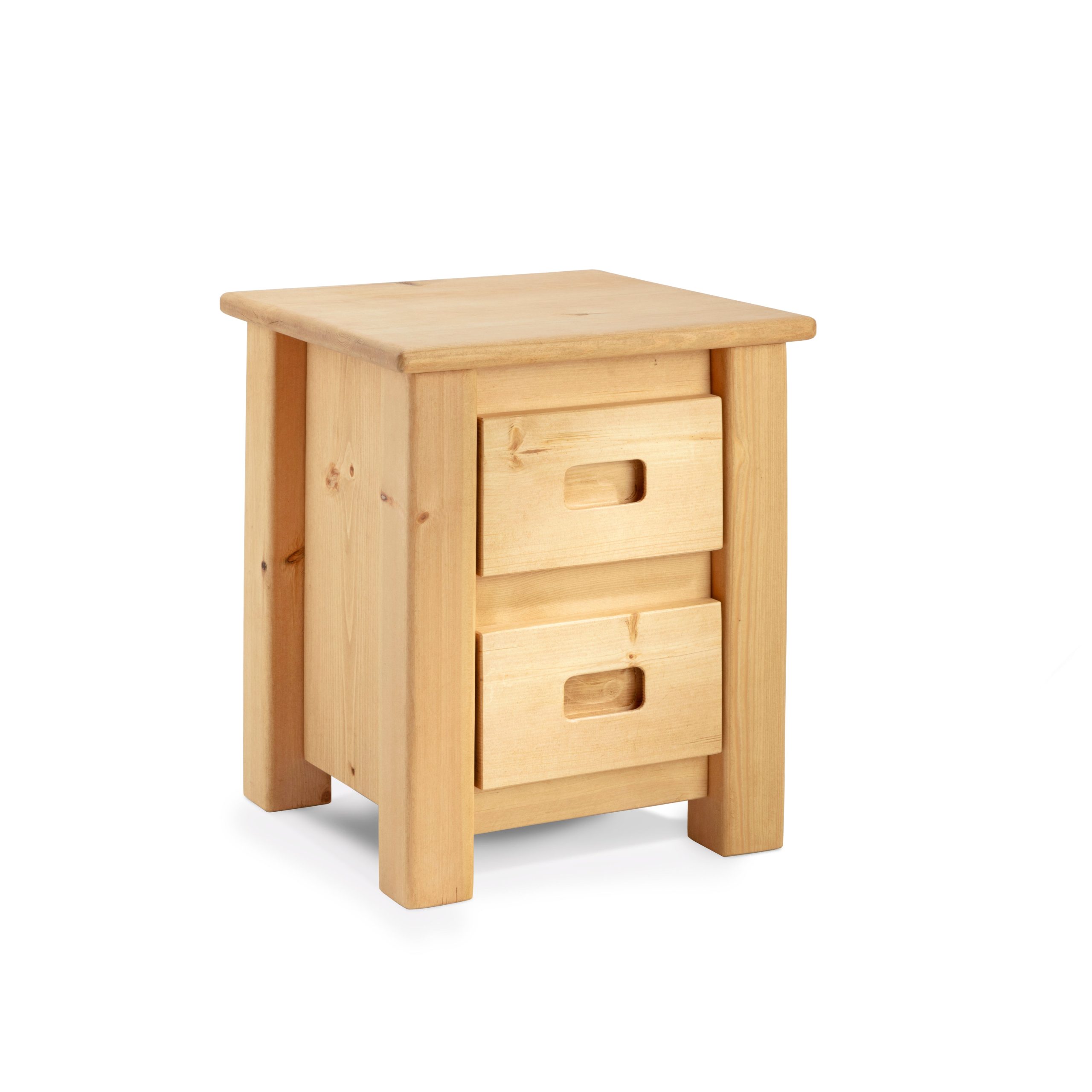 Lambton Bedside Table With Drawers - Smoke Pine - Funky Chunky Furniture