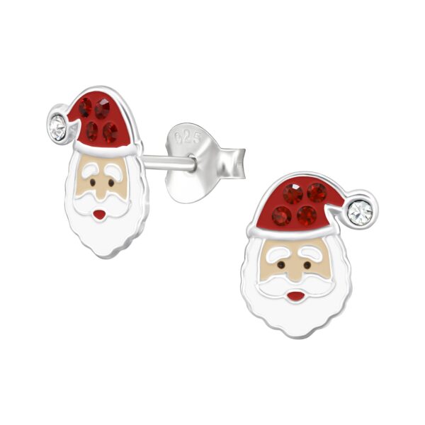 Santa Claus Earrings | Metal: Sterling Silver