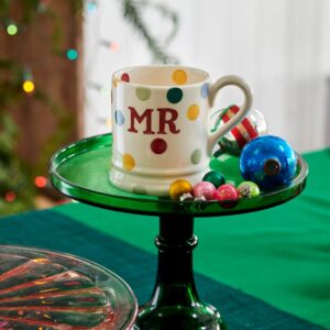 Emma Bridgewater | Seconds Polka Dot Mr 1/2 Pint Mug - Unique Handmade & Handpainted English Earthenware Tea/Coffee Mug