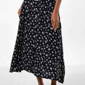 Nese Daisy Drop Print Midi Skirt