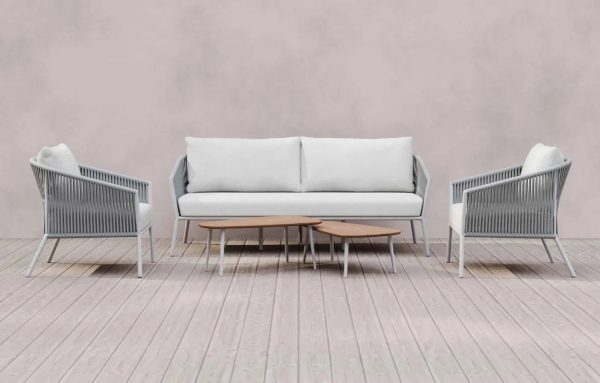 Nuha 4 Seater Woven Garden Sofa and Armchair Set