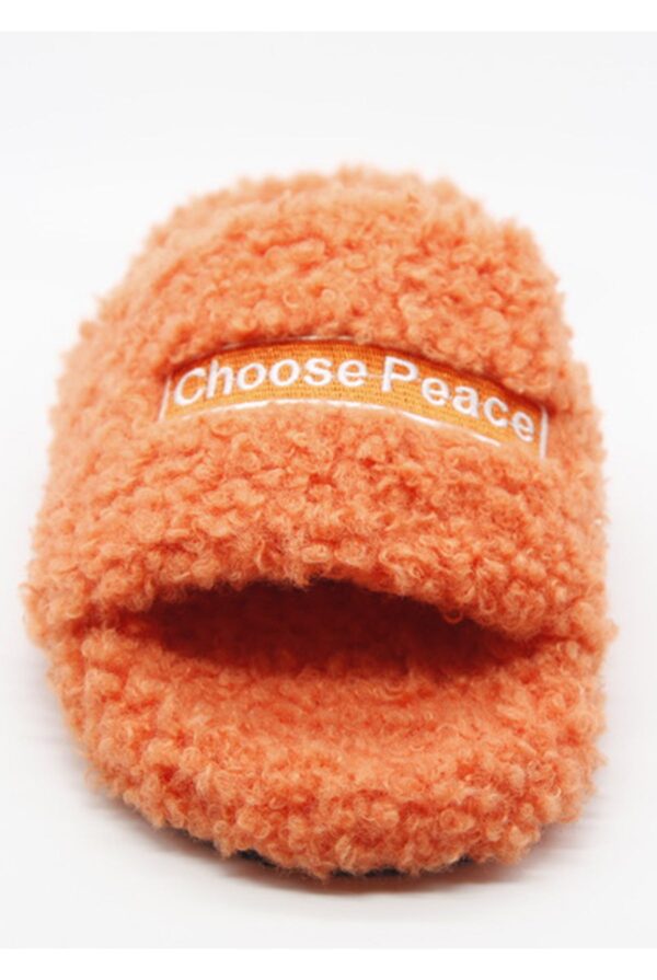 Oxygen Boutique Choose Peace Orange Slippers - EU41 Orange - Image 2