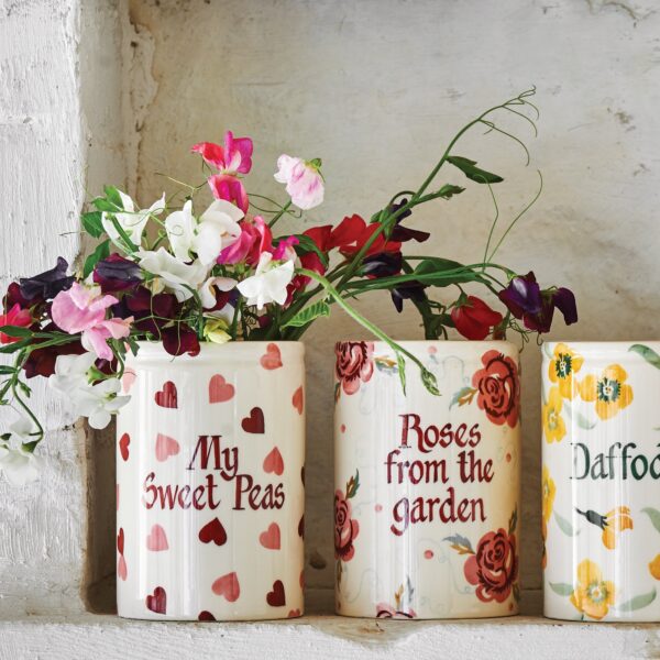 Personalised Pink Hearts Medium Vase  - Customise Your Own Pottery | Emma Bridgewater - Image 2