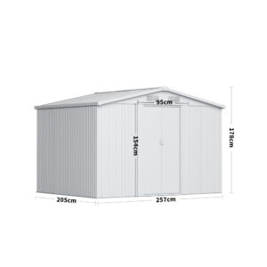 Steel Garden Storage Shed with Gabled Roof Top