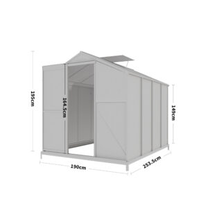 White Framed Garden Greenhouse with Vent