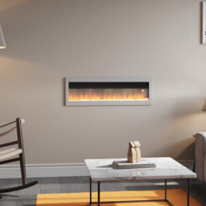 40 Inch Wall Mounted/Freestanding Electric Fireplace with Adjustable Flames