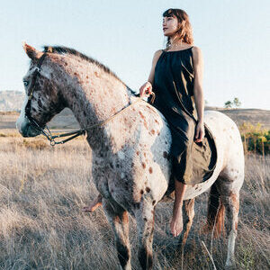 A Perfect Nomad SYROS SILK DRESS, BLACK - BLACK ONE SIZE
