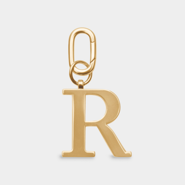 Women's R - Gold Metal Letter Keyring