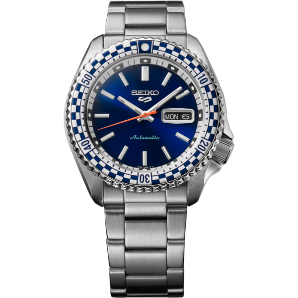 Seiko 5 Sports SRPK65K1 Blue Checker Flag Automatic Men's Watch - Image 2