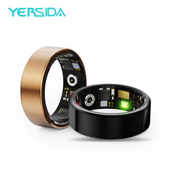 YERSIDA R11M Smart Ring Heart Rate Health Sleep Monitoring IP68 Waterproof Multi-sport Modes Titanium Steel Shell Ring For Adult