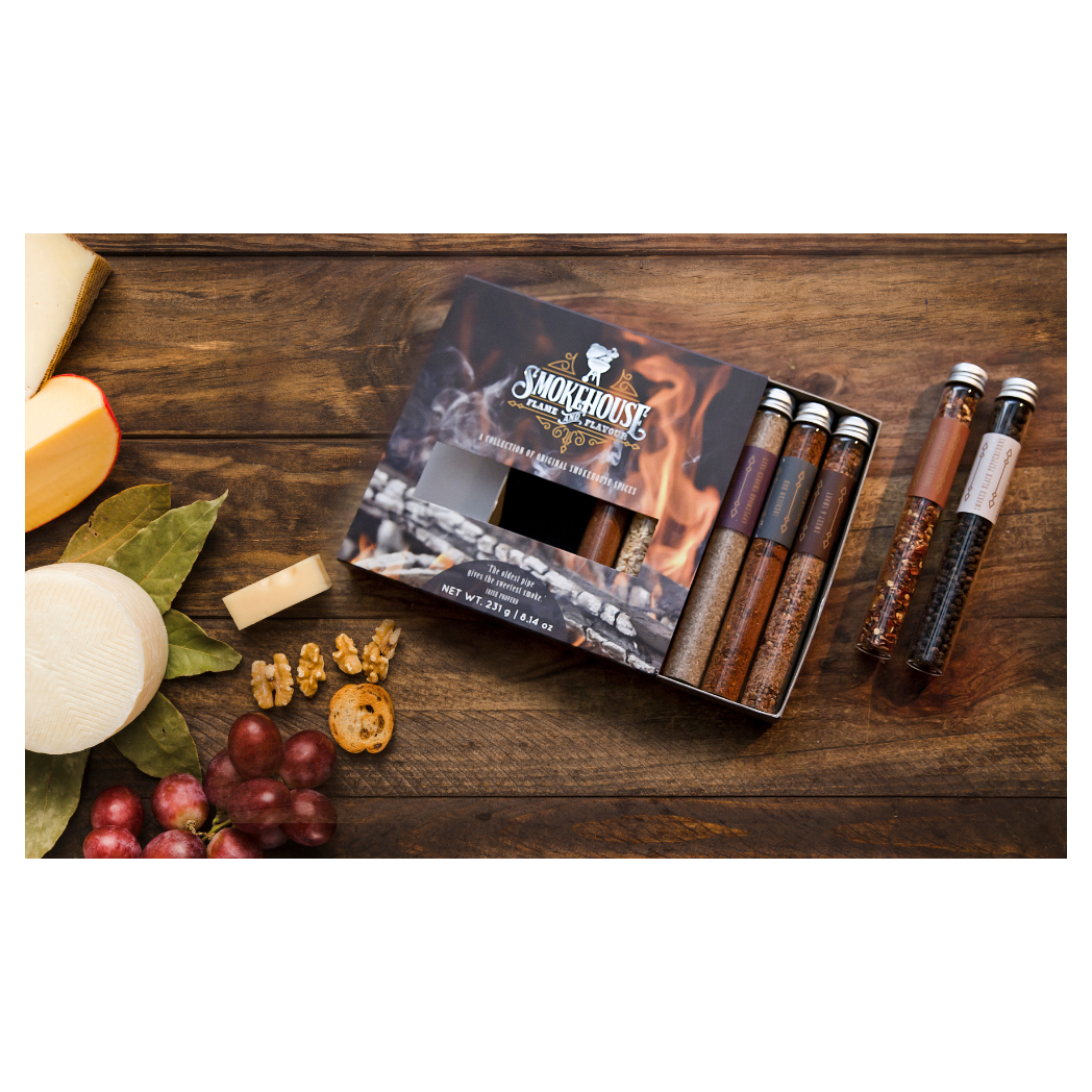 Smokehouse Flame & Flavour by Mafett | Selection of 8 Smoked Spices| Authentically Smoked over Wood