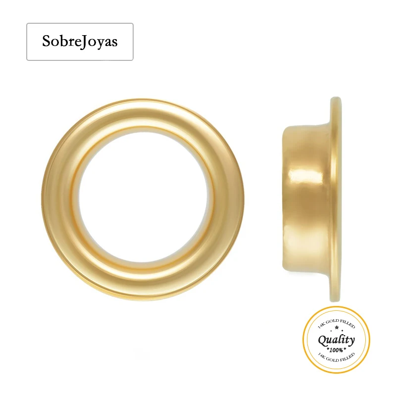 Bead Grommet 14K Gold Filled OD Bead Grommet 2MM/3MM Gold Bead Cap Gold Filled Jewelry Findings DIY Accessories