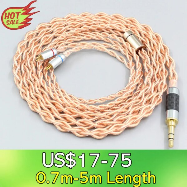 4 Core 1.7mm Litz HiFi-OFC Earphone Braided Cable For 0.78mm Flat Step JH Audio JH16 Pro JH11 Pro 5 6 7 BA LN008079