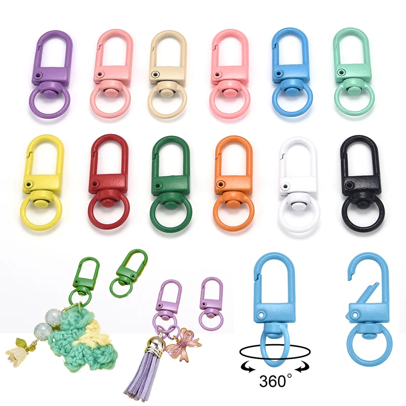 10pcs Colorful Alloy Lobster Clasp Hooks Metal Plated Clasps For DIY Jewelry Making Dog Keychain Neckalce Bracelet Accessories