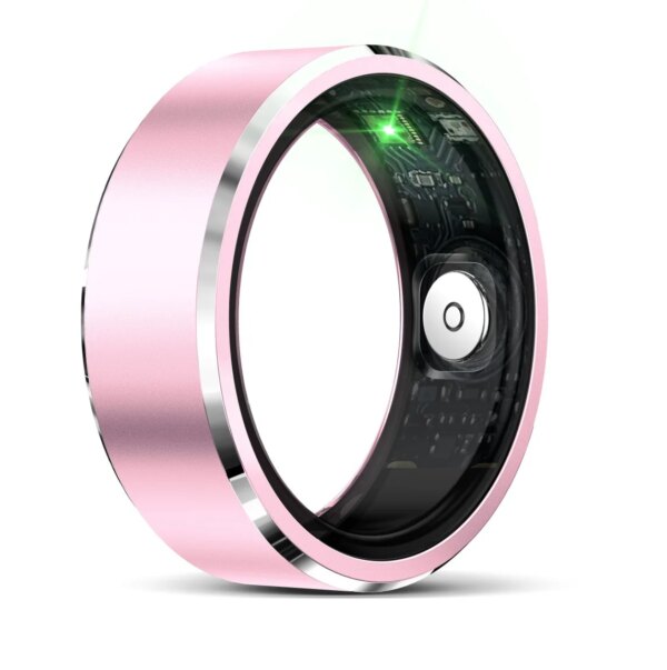 New Pink smart ring waterproof heart rate blood oxygen sleep tracking monitoring photo multi-sport mode magnetic charging