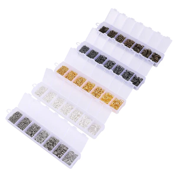 One Set Box 3 4 5 6 7 8 10mm 5 Colors Open Jump Rings Split Rings Link Loop For DIY Jewelry Making Findings Connector