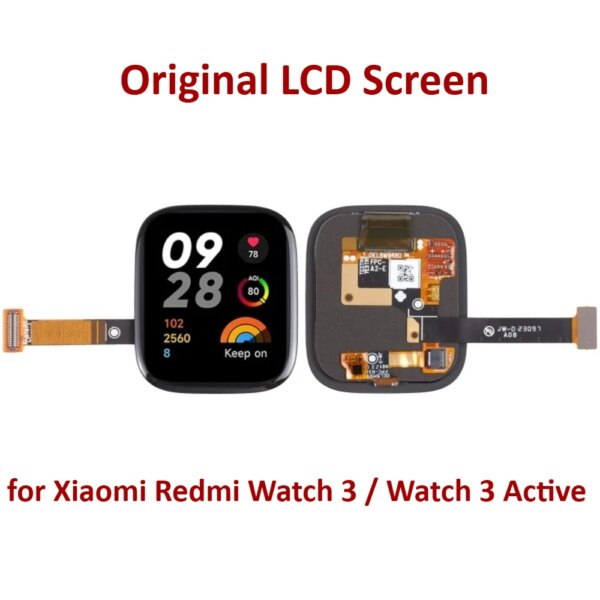 Original LCD Screen Full Assembly for Xiaomi Redmi Watch 3 / Watch 3 Active Full Assembly Watch Screen Repair Replacement Part