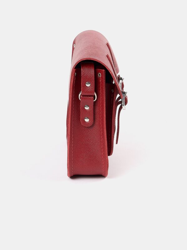 The 11 Inch Satchel - Red Saffiano - Image 3