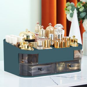 32.5cm W Plastic Lightweight Makeup Organizer with Clear Drawers