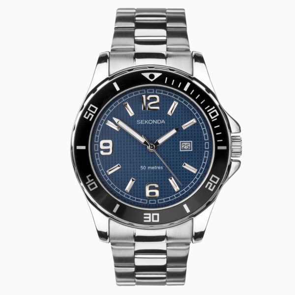 Sekonda Sekonda Dive Men's Watch | Silver Case & Stainless Steel Bracelet with Blue Dial | 1512