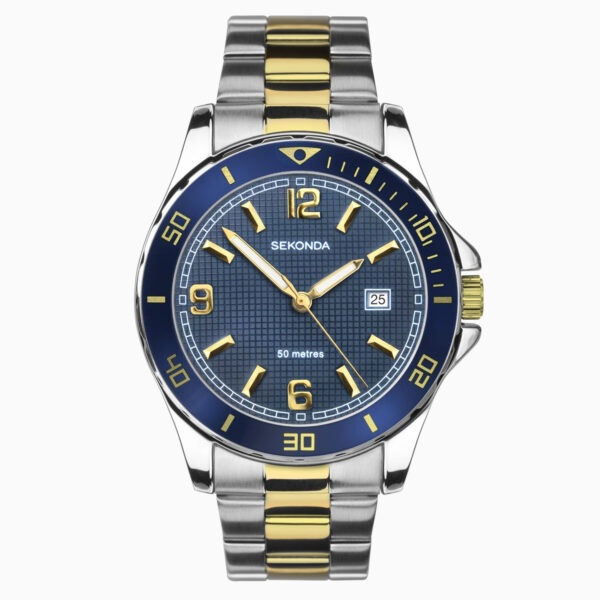 Sekonda Sekonda Dive Men's Watch | Silver Case & Stainless Steel Bracelet with Blue Dial | 1591