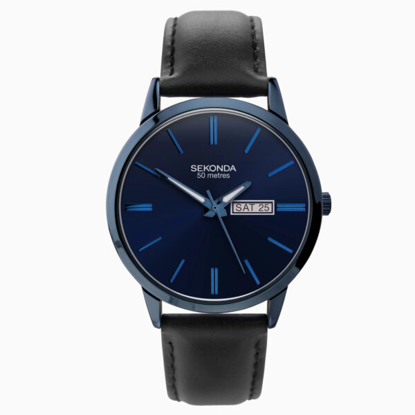 Sekonda Sekonda Classic Men's Watch | Blue Case & Leather Strap with Blue Dial | 1843