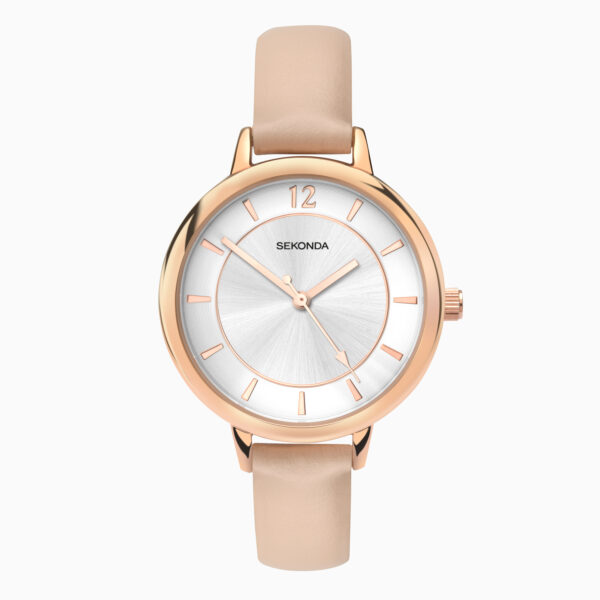 Sekonda Sekonda Ladies Watch | Rose Gold Case & PU Strap with Silver Dial | 2137