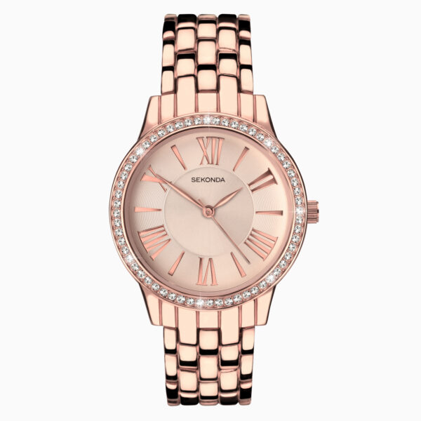 Sekonda Sekonda Charlotte Ladies Watch | Rose Gold Case & Alloy Bracelet with Rose Gold Dial | 2400