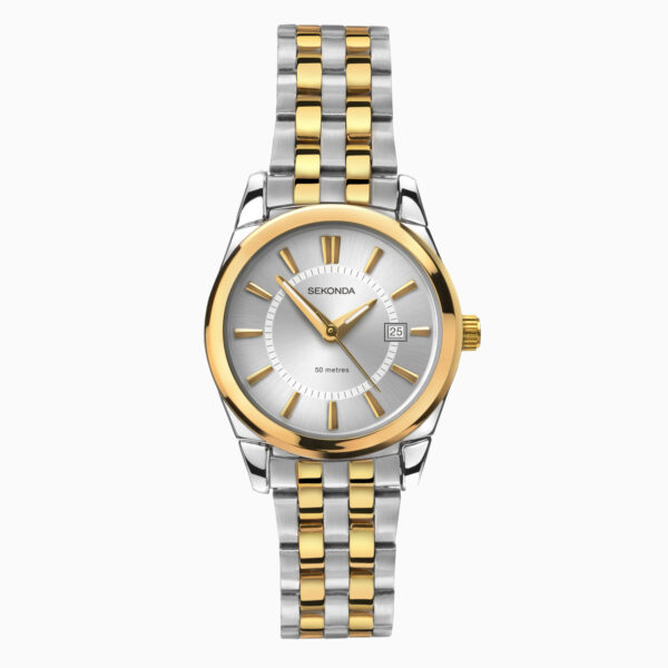 Sekonda Sekonda Classic Ladies Watch | Two Tone Case & Stainless Steel Bracelet with Silver White Dial | 2462