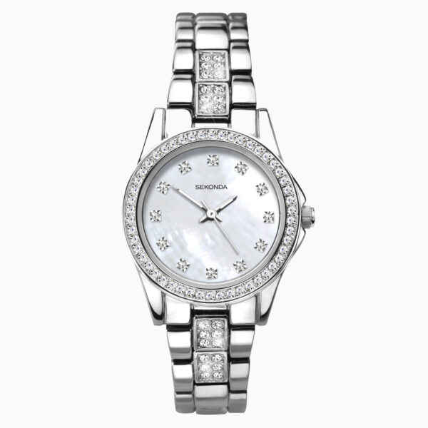 Sekonda Sekonda Day To Night Ladies Watch | Silver Case & Alloy Bracelet with White Dial | 2841