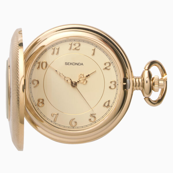 Sekonda Sekonda Men's Pocket Watch | Gold Case & Stainless Steel Chain with Cream Dial | 3469