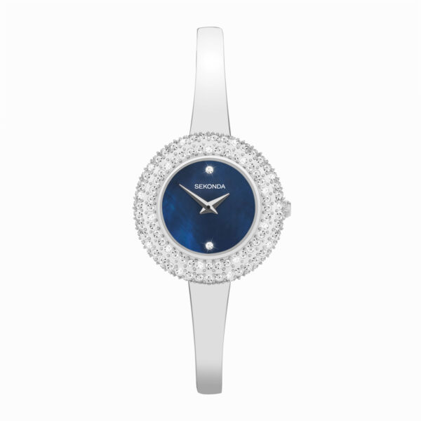 Sekonda Sekonda Radiance Ladies Watch | Silver Brass Case & Bracelet with Blue Mother-of-Pearl Dial | 40587