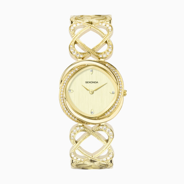 Sekonda Sekonda Hidden Hearts Ladies Watch | Gold Alloy Case & Bracelet with Champagne Dial | 40601