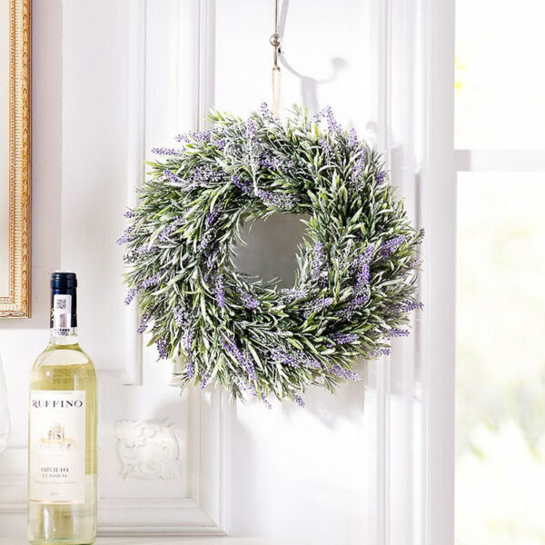 30CM Round Artificial Lavender Hanging Wreath