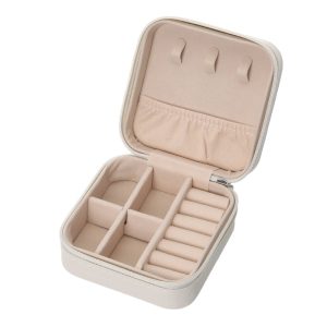 Portable Small Faux Leather Jewellery Box