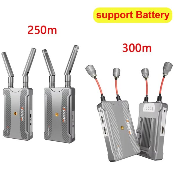 250M Wireless HDMI Extender Video Transmitter Receiver 300m for PC To TV YoloBox Pro DSLR Camera Live Streaming Support Battery