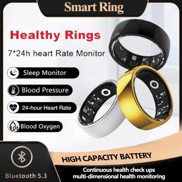 2025 Sports Smart Ring Real Time Heart Rate Blood Oxygen Sleep Monitoring Remote Control Photo For Adult Men Women Rings Smart