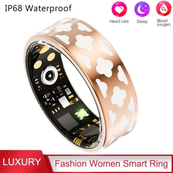 2025 New Smart Ring Heart Rate,Blood Pressure,Blood Oxygen,Sleep Monitoring,Remote Camera IP68 Waterproof Ring For IOS Android