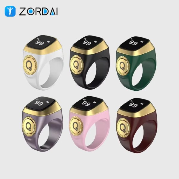 Iqibla Zikr1 Lite Smart Tasbih Tally Digital Counter for Muslims Tasbeeh Zikr Ring 5 Prayer Time Vibration Reminder Waterproof