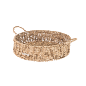 Seagrass Large Round Tray With Handles - Funky Chunky Furniture