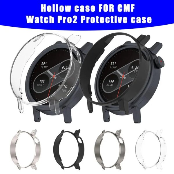 PC Hollow Case For CMF Watch Pro 2 Protector Samrt Watch Strap Cover Bumper For CMF by Nothing Watch Pro2 Protective Shell K7T1