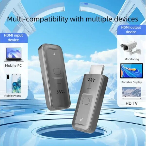 5G Wireless HDMI Video Transmitter And Receiver Kit Home Audio Video TV Stick Full HD Mini Projector Extender Display Dongle