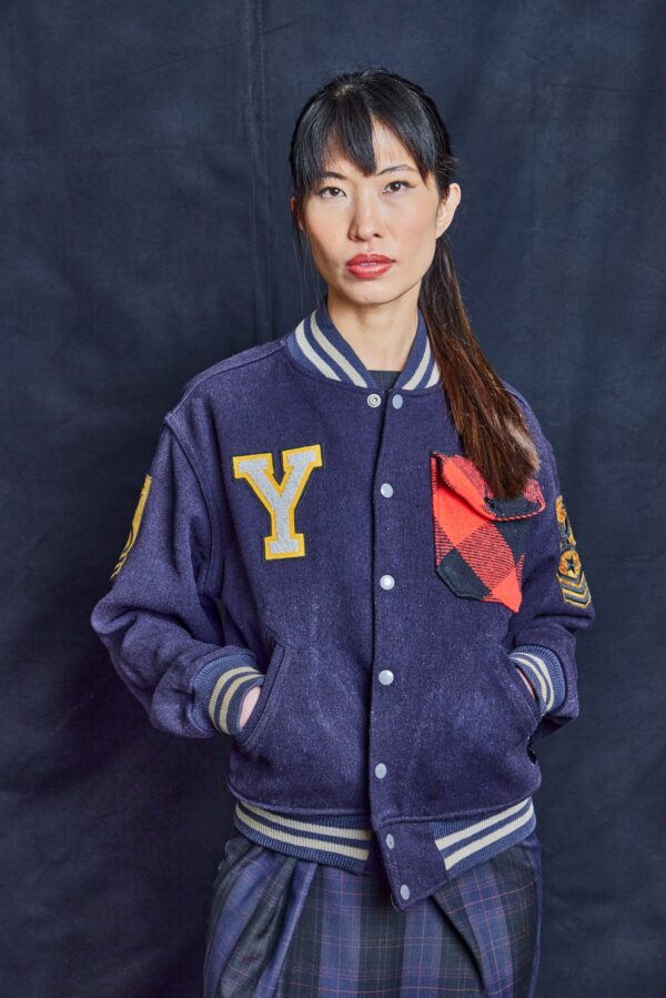 Vintage Varsity Bomber Jacket | Size: M