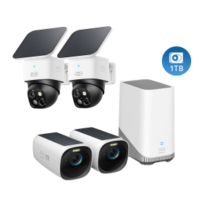 eufyCam S330 (eufyCam 3) + SoloCam S340 (2-Pack) + 1 TB Hard Drive bundle