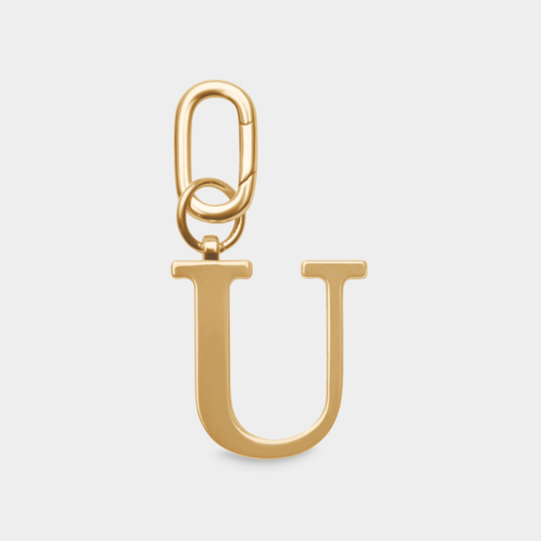 Women's U - Gold Metal Letter Keyring